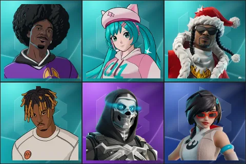 LBC '93 Dogg, Neko Hatsune Miku, Santa Dogg, Slayer Juice WRLD, Skull Commander, Apprentice Evie