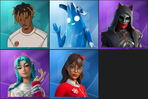 Slayer Juice WRLD, Polar Peely, Felina, Katalina, Krisabelle