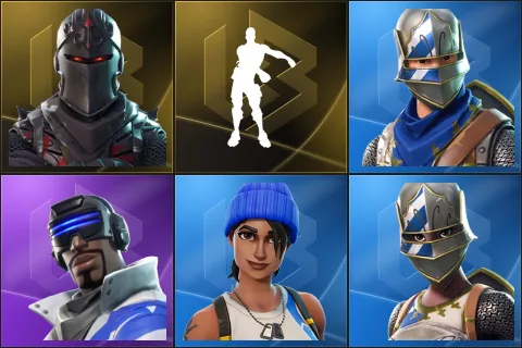 Black Knight, Floss, Blue Squire, Blue Striker, Blue Team Leader, Royale Knight