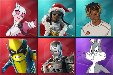 Gwenpool, Santa Dogg, Slayer Juice WRLD, Peelverine, War Machine, Bugs Bunny