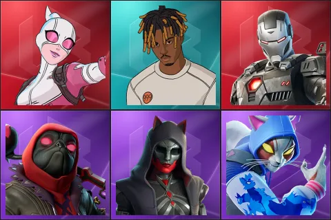 Gwenpool, Slayer Juice WRLD, War Machine, Dark Doggo, Felina, Nyanja