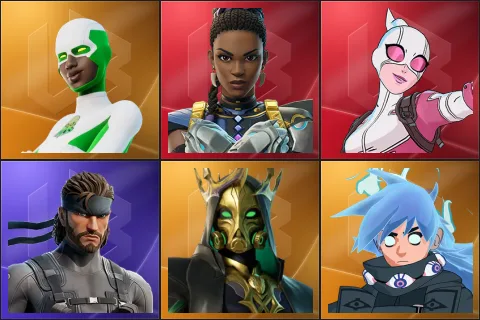 Backlash, Shuri, Gwenpool, Solid Snake, Hades, Nezumi