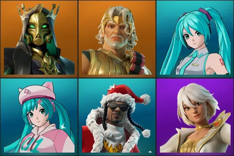 Hades, Zeus, Hatsune Miku, Neko Hatsune Miku, Santa Dogg, Aphrodite