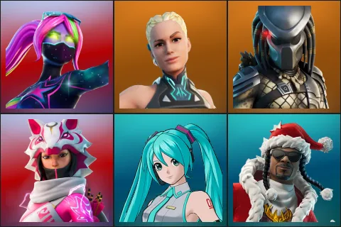 Galaxia, Paradigm (Reality-659), Predator, Vi, Hatsune Miku, Santa Dogg