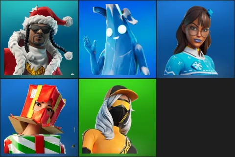 Santa Dogg, Polar Peely, Blizzabelle, Holiday Boxy, Runway Racer