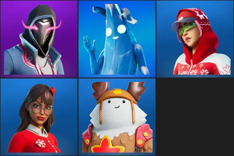 Xander, Polar Peely, Arctic Adeline, Krisabelle, Sled Ready Guff