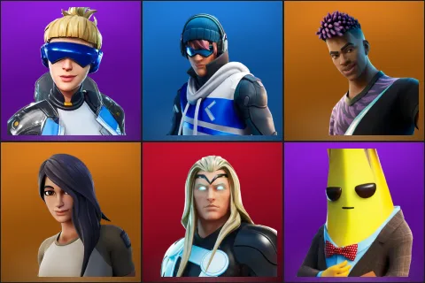 Neo Versa, Point Patroller, Fade, Gear Specialist Maya, Thor, Agent Peely