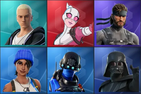 Slim Shady, Gwenpool, Solid Snake, Blue Team Leader, Carbon Commando, Darth Vader