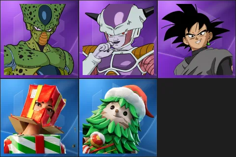 Cell, Frieza, Goku Black, Holiday Boxy, Winterfest Bushranger