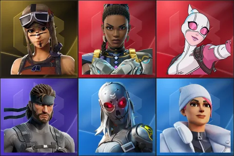 Renegade Raider, Shuri, Gwenpool, Solid Snake, Zadie, Blizzard Bomber