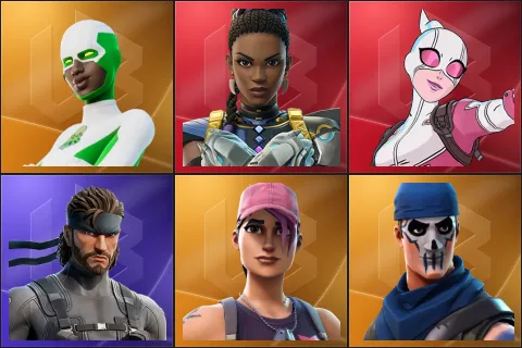 Backlash, Shuri, Gwenpool, Solid Snake, Rose Team Leader, Warpaint