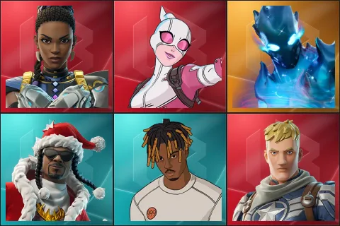 Shuri, Gwenpool, Zero, Santa Dogg, Slayer Juice WRLD, Captain Jones