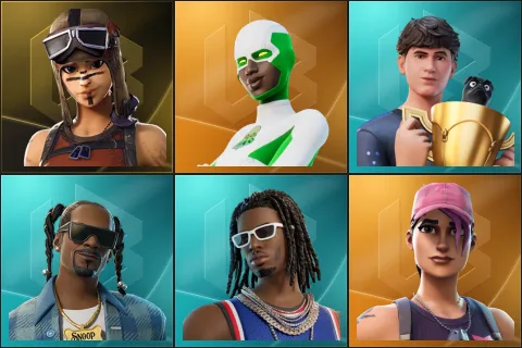 Renegade Raider, Backlash, Bugha, Snoop Dogg, Playboi Carti, Rose Team Leader