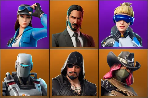 Cloud Striker, John Wick, Neo Versa, A.I.M., Blackheart, Calamity