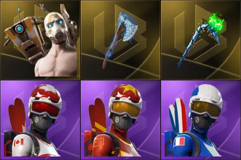 Psycho Bandit, Leviathan Axe, Merry Mint Axe, Mogul Master (CAN), Mogul Master (CHN), Mogul Master (FRA)