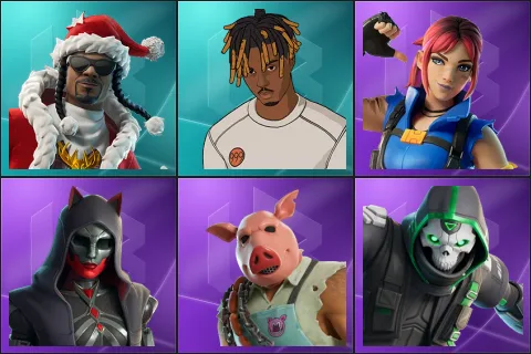 Santa Dogg, Slayer Juice WRLD, Explorer Emilie, Felina, Pig the Butcher, Skulldroid