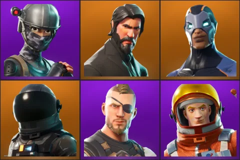Elite Agent, The Reaper, Carbide, Dark Voyager, Battlehawk, Mission Specialist