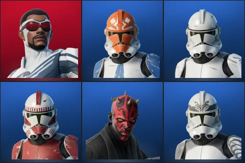 Captain America - Sam Wilson (MCU), Ahsoka's Clone Trooper, Clone Trooper, Coruscant Guard, Darth Maul, Wolf Pack Trooper