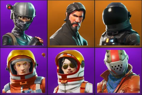 Elite Agent, The Reaper, Dark Voyager, Mission Specialist, Moonwalker, Rust Lord