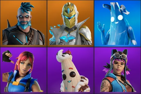 Omegarok, Spectra Knight, Polar Peely, Explorer Emilie, Lil Split, Renegade Lynx