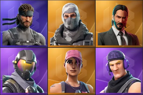 Solid Snake, Havoc, John Wick, Rogue Agent, Rose Team Leader, Sub Commander