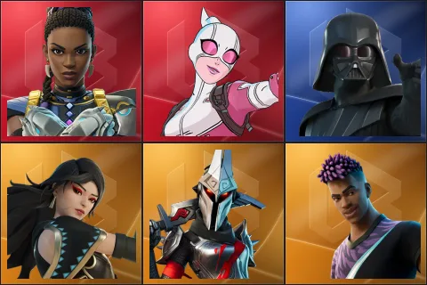 Shuri, Gwenpool, Darth Vader, Era, Eternal Knight, Fade