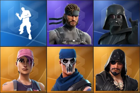 Laugh It Up, Solid Snake, Darth Vader, Rose Team Leader, Warpaint, Blackheart