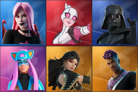 Haze, Gwenpool, Darth Vader, Alli, Era, Fade