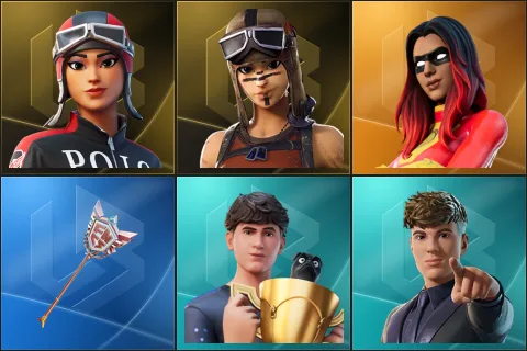 Polo Prodigy, Renegade Raider, Joltara, The Axe of Champions 2.0, Bugha, Clix