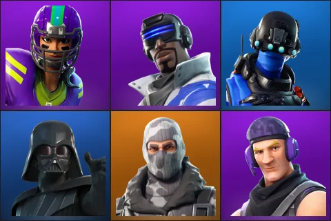 Blitz, Blue Striker, Carbon Commando, Darth Vader, Havoc, Sub Commander