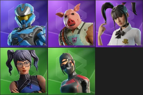 UNSC Spartan, Pig the Butcher, Yuki Yubari, Crystal, Scarlet Commander