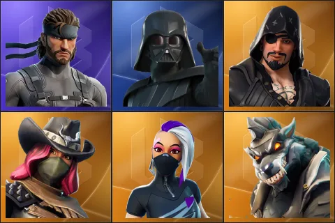 Solid Snake, Darth Vader, Blackheart, Calamity, Catalyst, Dire