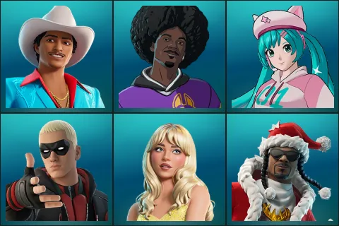 Die With A Smile Bruno, LBC '93 Dogg, Neko Hatsune Miku, Rap Boy, Sabrina Carpenter, Santa Dogg