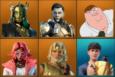 Hades, Midas Rex, Peter Griffin, Valeria, Zeus, Bugha