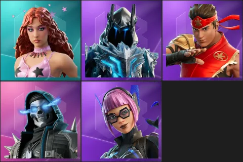 Chappell Roan, Exalted Ice King, FIRE Master Kai, Skull Raider, Void Walker Lynx