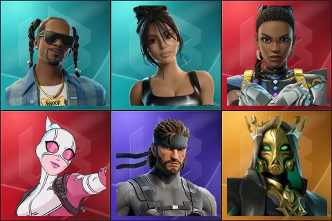 Snoop Dogg, Iconic Kim Kardashian, Shuri, Gwenpool, Solid Snake, Hades