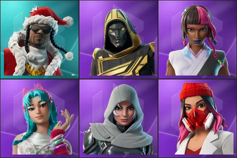 Santa Dogg, Blitz Knight, Iridia Vayne, Katalina, Vanguard Zadie, Yulejacket