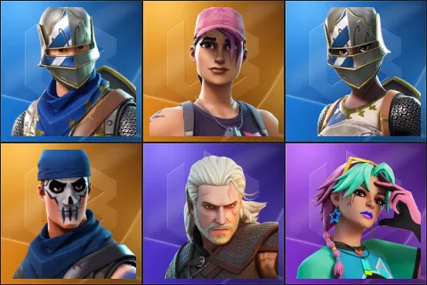 Blue Squire, Rose Team Leader, Royale Knight, Warpaint, Geralt of Rivia, Selene