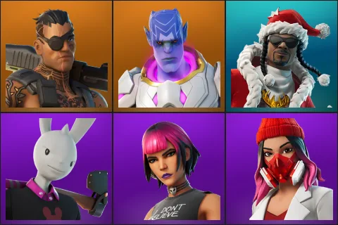 Joey, Kymera, Santa Dogg, Guggimon, Sunny, Yulejacket