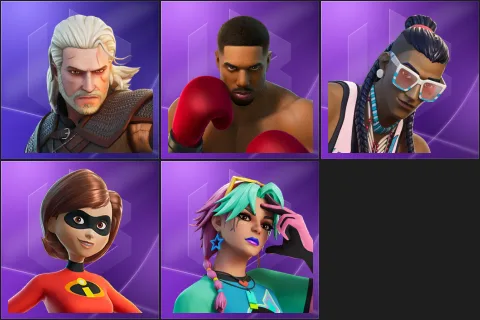 Geralt of Rivia, Adonis Creed, Massai, Mrs. Incredible, Selene