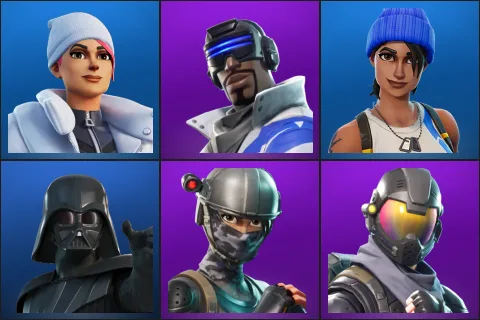 Blizzard Bomber, Blue Striker, Blue Team Leader, Darth Vader, Elite Agent, Rogue Agent