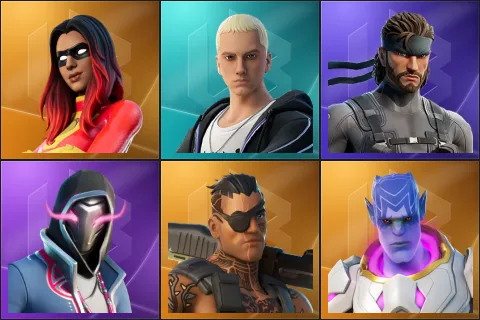 Joltara, Slim Shady, Solid Snake, Xander, Joey, Kymera