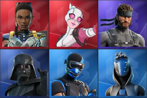 Shuri, Gwenpool, Solid Snake, Darth Vader, Fixer, Sultura