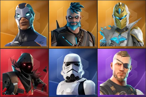 Carbide, Omegarok, Spectra Knight, Ravenpool, Imperial Stormtrooper, Battlehawk