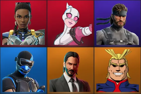 Shuri, Gwenpool, Solid Snake, Fixer, John Wick, All Might