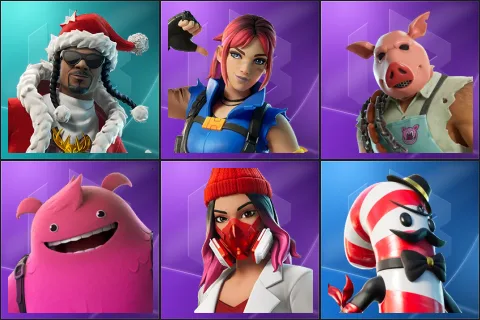Santa Dogg, Explorer Emilie, Pig the Butcher, Yeddy, Yulejacket, Mr. Dappermint