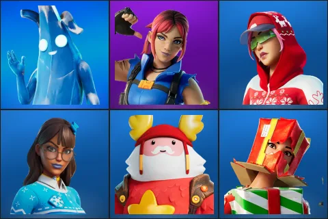 Polar Peely, Explorer Emilie, Arctic Adeline, Blizzabelle, Guff Gringle, Holiday Boxy