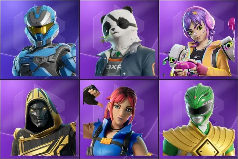 UNSC Spartan, Agent Patch, Battle Gamer Mae, Blitz Knight, Explorer Emilie, Green Ranger