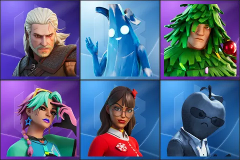 Geralt of Rivia, Polar Peely, Lt. Evergreen, Selene, Krisabelle, Tart Tycoon