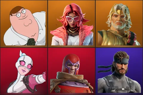 Peter Griffin, Valeria, Zeus, Gwenpool, Wastelander Magneto, Solid Snake
